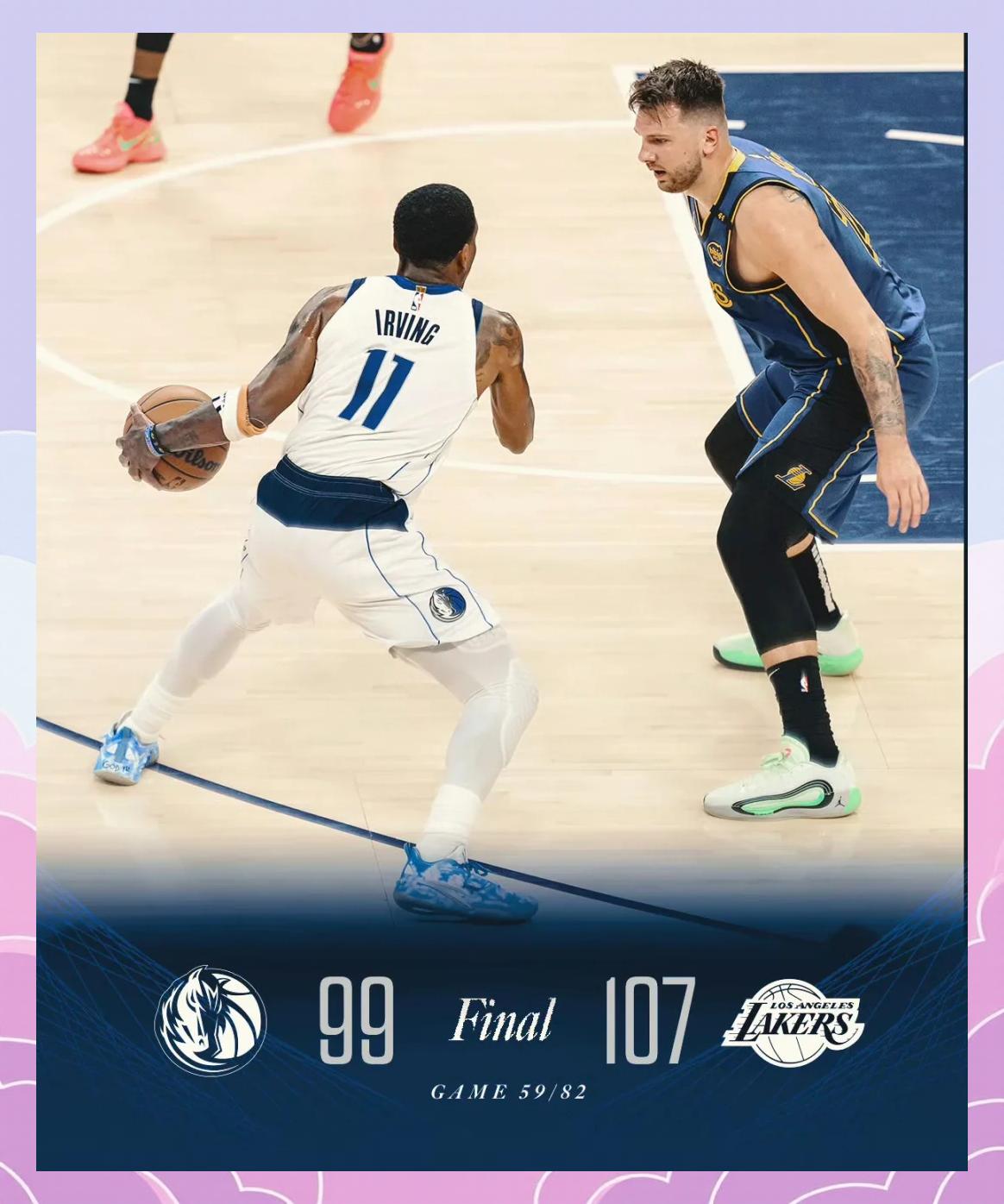 独行侠轻取湖人，东契奇惊艳四座