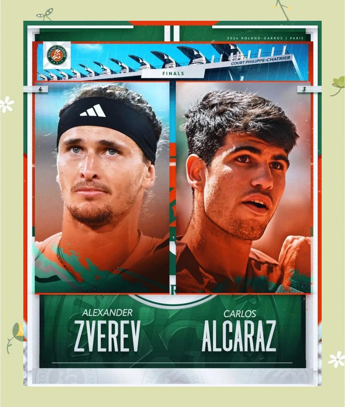 包含美网鏖战法网，兹维列夫点燃赛场的词条